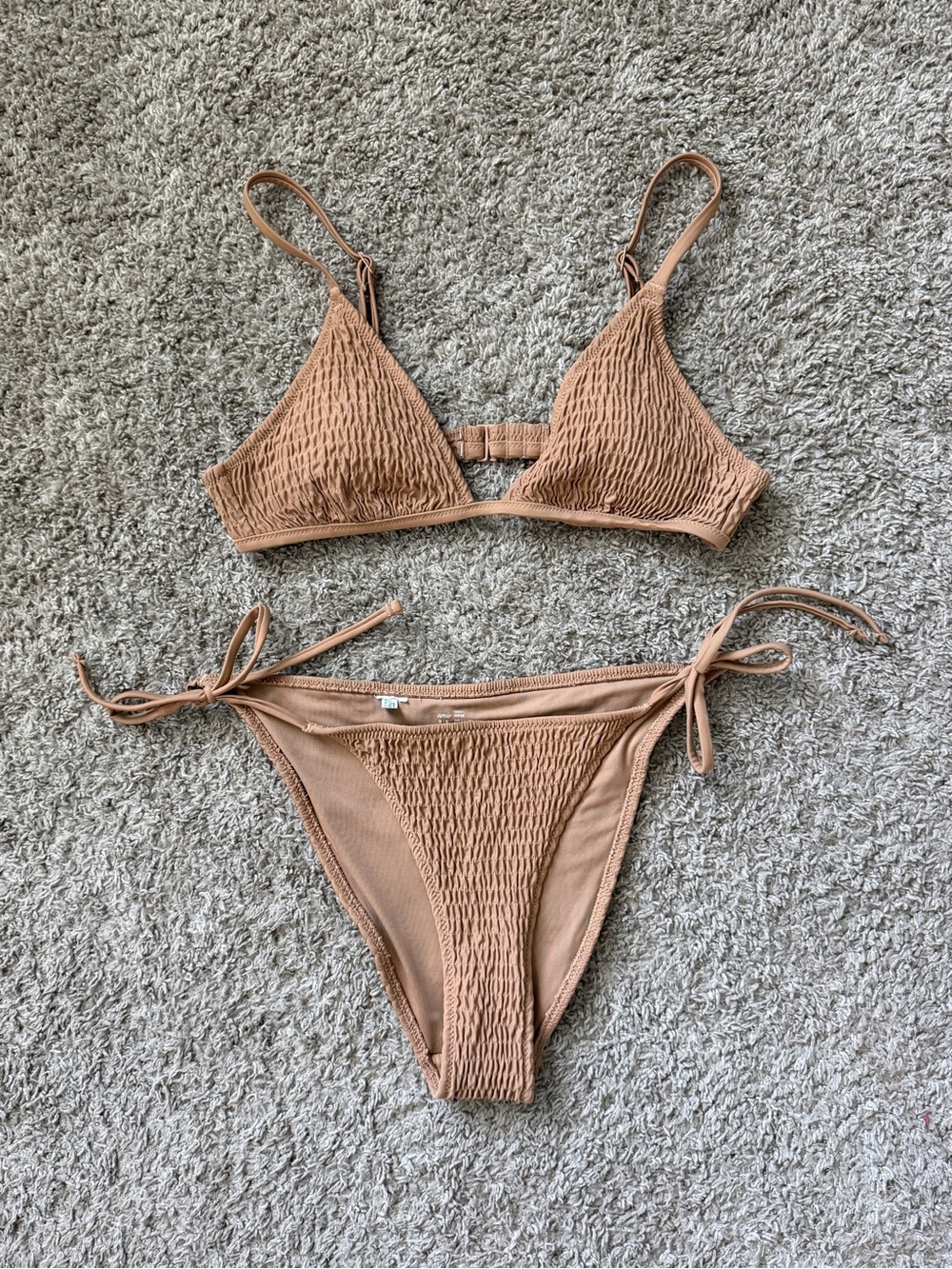 Aerie Smocked Side Tie Bikini Set (S/M)